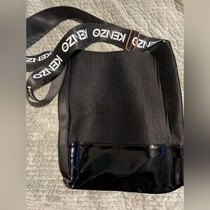 Kenzo Black Glossy Messenger Bag